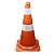 Cone Pvc 75cm Flexivel Refletivo Laranja/branco 652 Plastcor - Imagem 1