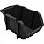 Gaveteiro P/ Prateleira Encaixavvel 03  Preto Braslider - Imagem 2
