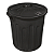 Lixeira com Tampa 30l Preta - Imagem 1
