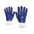 Luva Nitrilica / Malha Emborrachada Azul M - Imagem 1