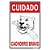 Placa Sinal Poliestireno 20x30 "cuidado Cachor.Bravo" - Imagem 1