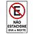 Placa Sinal Poliestireno 20x30 "nao Estac.Dia/noite" - Imagem 1