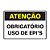 Placa Sinal Poliestireno 20x30 "obrig.Uso de Epis" - Imagem 1
