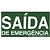 Placa Sinal Pvc 15x30" Saida Emerg"fluor - Imagem 1