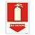 Placa Sinal Pvc 20x30" Extintor" Fluor. - Imagem 1