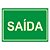 Placa Sinal Pvc 20x30" Saida" Fluor. - Imagem 1