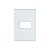 Placa/suporte 4x2 1 Posto Horizontal Liz Branca - Imagem 1
