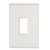 Placa/suporte 4x2 1 Posto Vertical Liz Branca - Imagem 1
