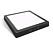 Plafon Sobrepor 18w Preto Quadrado 6500k - Imagem 1
