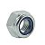 Porca Sext Auto Travante Nylon M10 (Ch17) Zincada - Imagem 1