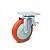 Rodizio Giratorio Placa 5" 150kg C/ Freio Poliuretano Rodcar - Imagem 1