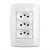 Modulo Embutir 3 Tomadas 10a Slim 4x2 Branco Ilumi - Imagem 1