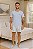 Pijama Masculino em Viscose-Camiseta Lisa e Bermuda Listrada - Imagem 2