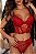Conjunto Cropped Seduction em Renda com fio Hot Pant - Imagem 5