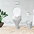 Assento Sanitário Elevado 13cm Com Tampa Branco - Imagem 4