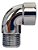 Cotovelo Curva Joelho 90º Rosca Macho Fêmea Metal Cromado 3/4" - Imagem 6