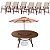 Conjunto de mesa Giratória com 6 Cadeiras e Guarda Sol - Imagem 1