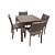 Mesa de Alumínio Quadrada + 4 Poltronas - Imagem 1