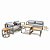 Conjunto de Sofá Bogarim 2 Lugares de Alumínio com Poltronas e Mesinhas - Imagem 1