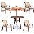 Conjunto Lótus Com Mesa Ripada 1,00m + 4 Cadeiras + Ombrelone - Imagem 1