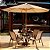 Conjunto Lótus Premium 01 Mesa Tampo Liso + 4 Cadeiras + Ombrelone e Base - Imagem 3
