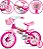 BICICLETA NATHOR ARO 12 FLOWER  ROSA - Imagem 2