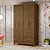 GUARDA ROUPA MOVAL 4PT CHILE 952331 CASTANHO/W - Imagem 3