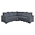 SOFA CANTO MAJESTOSO ESMERALDA TEC CINZA - Imagem 1