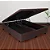 Base Box Baú Queen 158x198x42cm Courino Linho Marrom - Imagem 1