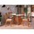 CONJ MESA INDEKES KARLA 4CAD FREIJO/OFF 1475 TECIDO CACAU - Imagem 2