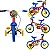 BICICLETA NATHOR ARO 12 VERMELHO/AZUL - Imagem 2