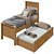 CAMA SOLTEIRO LOPAS BIBOX ATHENAS AMENDO CLEAN OFF/WHT - Imagem 2