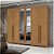 Guarda-Roupa Lopas Bertha 6 Portas com Espelho e Kit Gavetas – Amêndoa Clean - Imagem 4