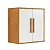 Armário Aéreo Kaiki Lorena 2 Portas – Natural/Off White - Imagem 1