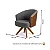 Poltrona Júlia Nobly Decor – Cinza B 01/213 Mel - Imagem 2