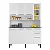 Armário Itatiaia Kit 140 Florença – 8 Portas e 2 Gavetas – Branco - Imagem 1
