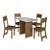 Conjunto Mesa Indekes Karla 4 Cadeiras Freijó/Off White 797 Linho - Imagem 1