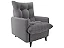 Sofanete Matrix Montreal com Puff TG536 – Chenille Prince Chumbo - Imagem 1