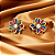 Brinco Flor Arco-Íris - Banhado a Ouro 18K - Imagem 3