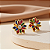 Brinco Flor Arco-Íris - Banhado a Ouro 18K - Imagem 1