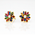 Brinco Flor Arco-Íris - Banhado a Ouro 18K - Imagem 2
