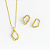 Conjunto Contorno Lunar Banhado a Ouro 18K com Madrepérola - Imagem 2