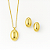 Conjunto Oval Banhado a Ouro 18K - Imagem 3
