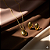 Conjunto Oval Banhado a Ouro 18K - Imagem 1