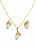 Conjunto Natureza Clássica Banhado a Ouro 18K com Pérolas - Imagem 3