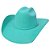 Chapéu Sibu Company Western Jeito de Cowboy Feltro de Lã Turquesa - Imagem 1