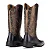 Texana DOJOAO Quadrado Croco Preto/Bronze - Imagem 3