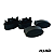 KIT PONTEIRAS RACK EQMAX AÇO (4 PEÇAS) - PRETO - Imagem 2