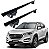 RACK P/ LONGARINAS INTEGRADAS BETA ALUMÍNIO (1,26M) HYUNDAI TUCSON 2017 2018 2019 2020 2021 2022 2023 2024 2025 - PRETO - Imagem 1