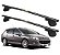 RACK P/ LONGARINAS ALPHA AÇO 02 (1,20M) PEUGEOT 407 SW 2004 2005 2006 2007 2008 2009 - PRETO - Imagem 1